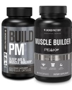 Jacked Factory Build PM Time Muscle Builder & Sleep Aid (60 Capsules) & Esentials Muscle Builder - Daily Power Builder for Men with Peak ATP (30 Capsules)