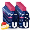 UCAN Edge Energy Gel Shots, Strawberry Banana (12, 2 Ounce Packets) for Running, Training, Workout, Fitness, Cycling, Crossfit 124- Free, Vegan, & Keto Friendly Energy