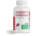 Bronson Resveratrol 500 Kompleks Standardisasi Transder-Resveratrol + Grape Benih & Red Extract, 250 Capsules