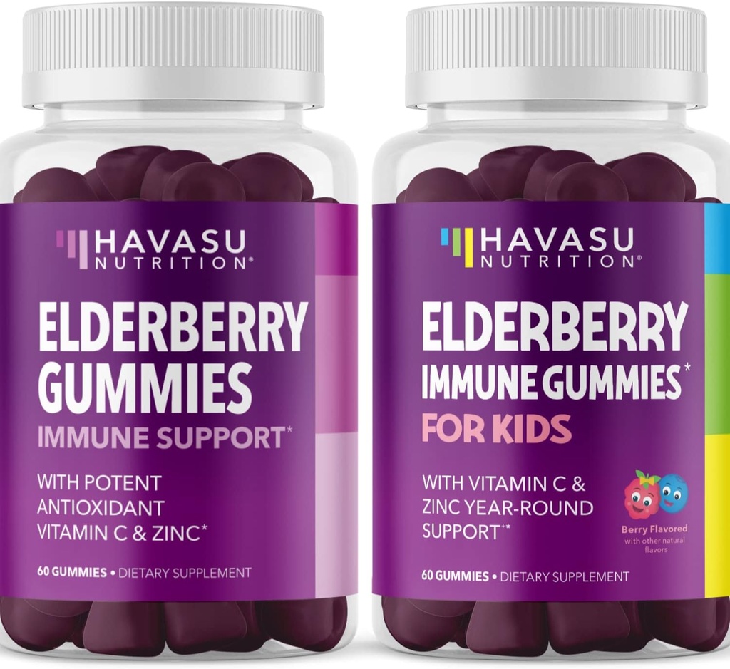 Keluarga Elderberry Gummies dengan Zinc dan Vitamin C Herbal Suplemen Ingredient untuk Mampu Dukungan Pertahanan Imune (Dewasa dan Anak)