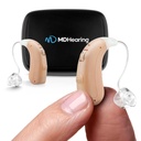 MDHearing VOLT OTC Hearing Aids for Senior, Doctor- Designed Rechargable, 2 Directional Microphone, 4 Audio Setting, cocok dengan Glass, Deluxe Charger disertakan...