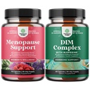 Bundle of Total Menopause Suplemen - Hot Flashes Relief - Dong Quai Vitex Chaste Berry dan Black Cohh and Pure DiM dengan Bioperin - Diindolylmetana Testosteron Complex dengan Broccoli Florets