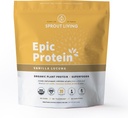 Sprout Living Epic Protein, Tanaman berbasis Protein & SuperFoods Powder, Vanilla Lucuma Powder 12.4; 20 Grams Powder Organik, Vegan, Non Dairy, Non- GMO, Gluten Free, Low Sugar (5 Pound, 60 Servis)