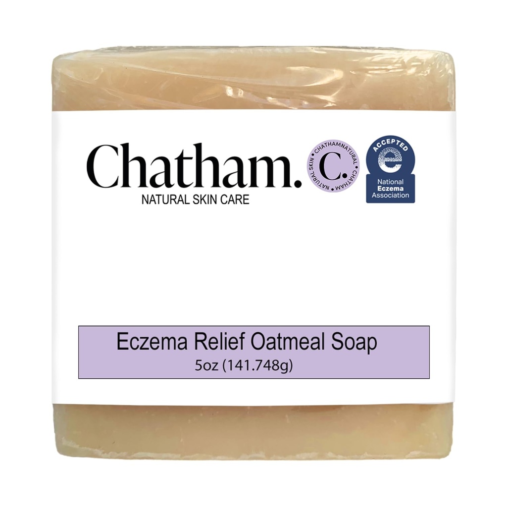 Chatham Natural Skin Care Eczema Relief Oatmeal Soap, mandi oatmeal soutmeal, pengobatan untuk eczema rocacea, psoriasis