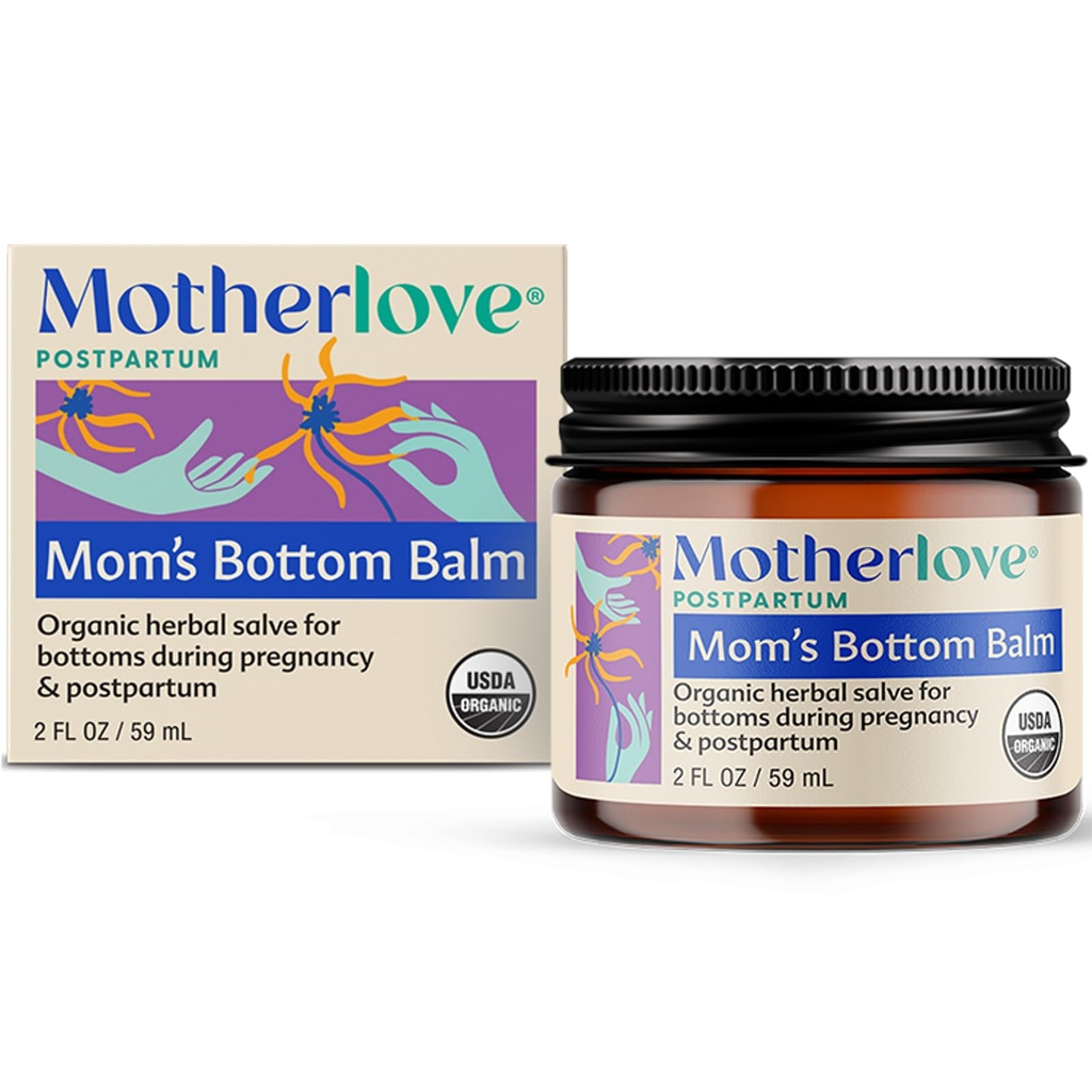 Ibu tersayang Balm Bawah (2 oz) Salve Organik Herbal w / Witch Hazel for Bottoms During Pretpartum