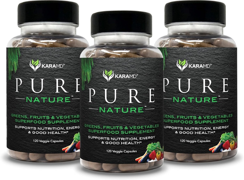 KaraMD Murni Alam 124; Hijau, Buah dan Veggies Suplemen 12.4; Vitamin, Fiber & Antioksidants
