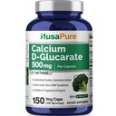 NusaPure Calcium D-Glucarate 500 mg 150 Veggie Caps, Vegan, Non-GMO, Gluten- Bebas