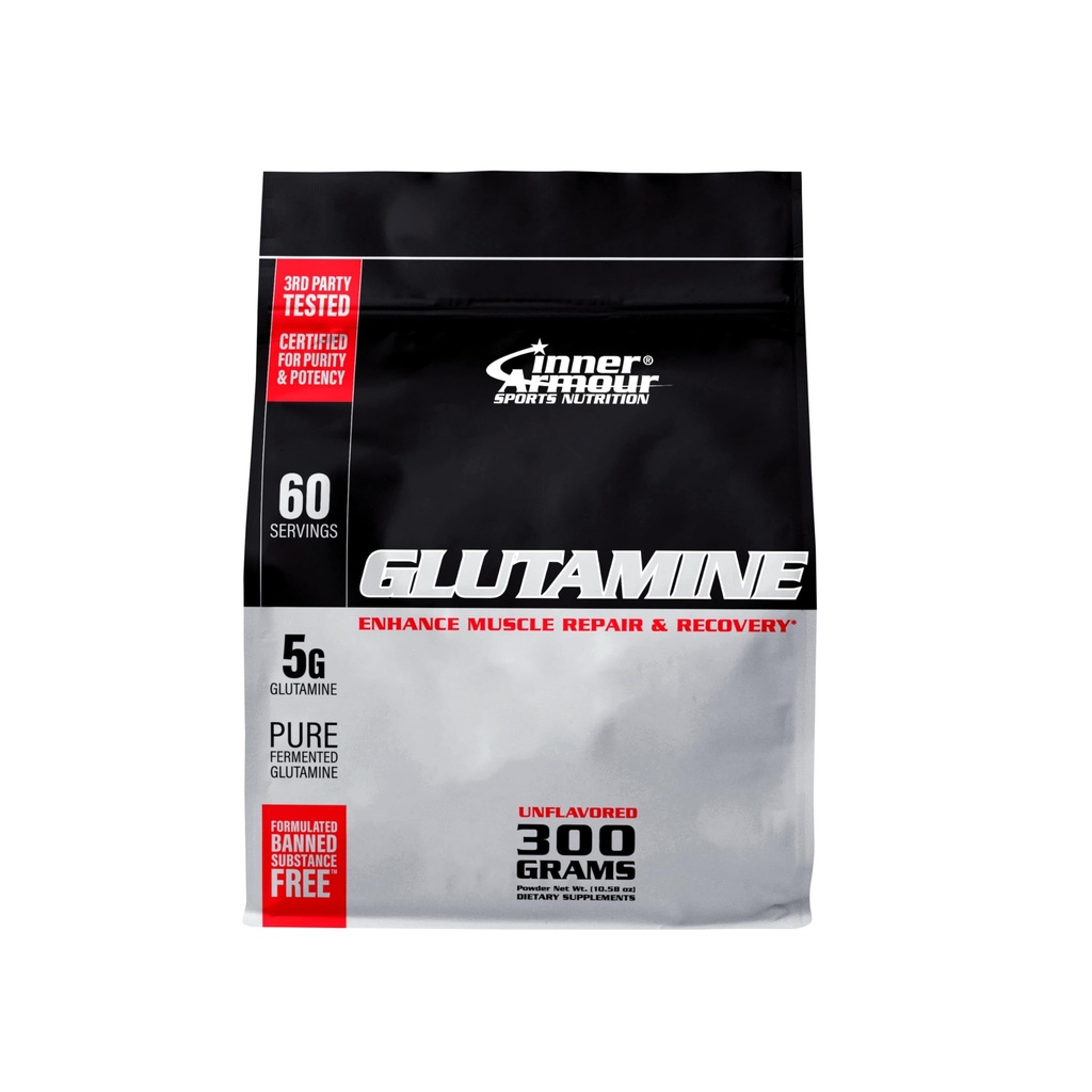 Mutu Glutamine murni - Pasca Pemulihan Kerja - Perkembangan Otot - Fungsi Sistem Imunitas - Pemisahan Cepat, Flavor- Free, Vegan-Friendly Fitness Supplemen - 300 gr atau 60
