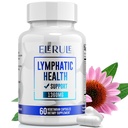 Suplemen Dukungan Lymphatic, Suplemen Drainase Lymphatic dengan Dandellion, Burdock, Echinacea, Lemon & More, Lymph System Dukungan untuk Pria dan Perempuan - 60 Capsules