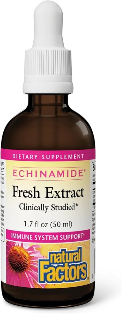 Faktor Alam - Echinamide Echinacea Ekstrak Baru, Dukungan Sistem Imune, 30 Hamba (1.7 oz)