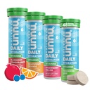 Nuun Vitamin Electrolyte Tablet dengan Vitamin D, C, E, A, & B6, Folic Acid, Magnesium & 4 Estrolit Electrolite lainnya, Gluten Free & Vegan, Mixed Fruit, 4 Pack (48 Servings Total)