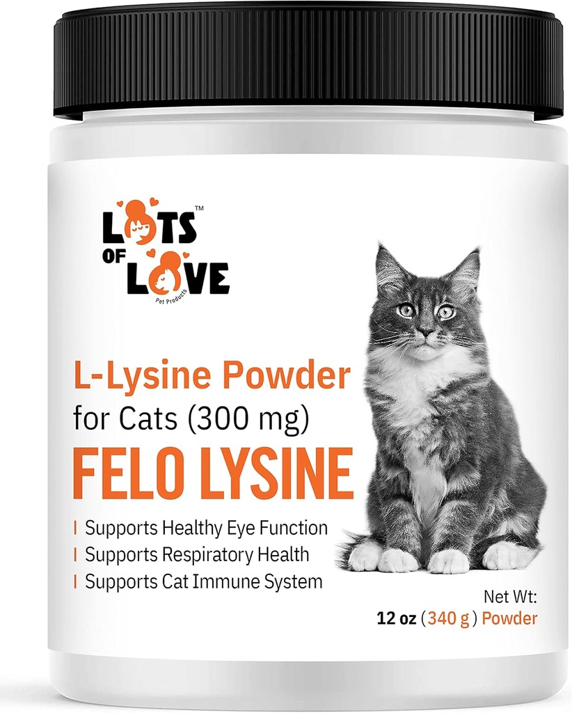 FELO LYSINE - L- Lysine Powder untuk Kucing 300 mg (Thomas Pet Sebelumnya), 12 oz