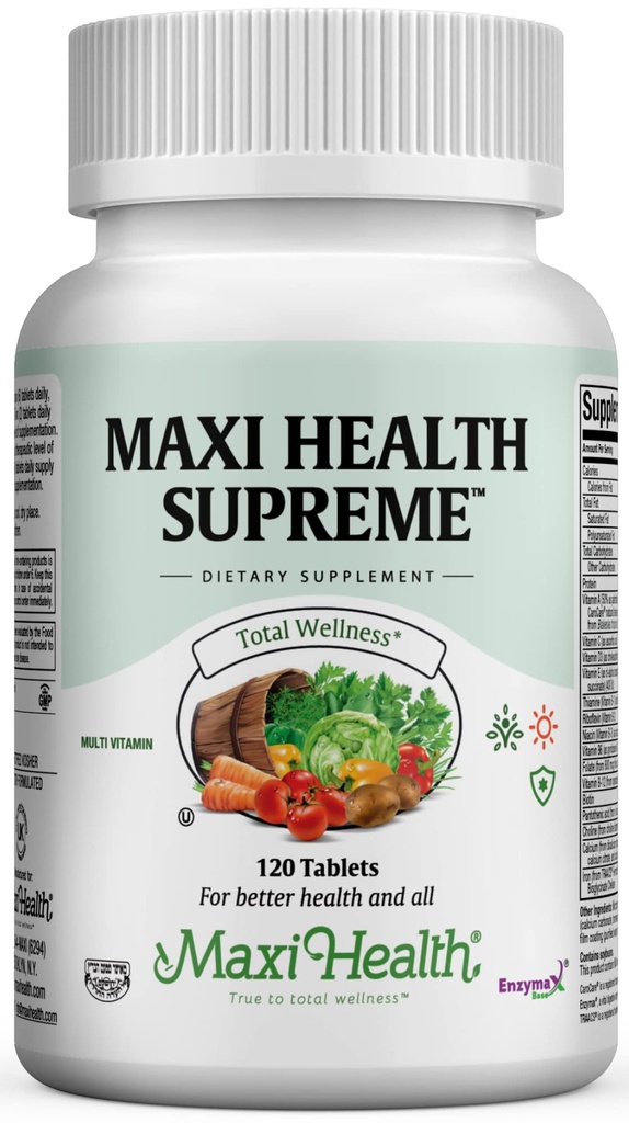 Multi dengan Mineral, CoQ10 & Antioksidants - Energy, Ammune Dukungan, Bone, Heart & Wellness - Vitamin A, C, D, E, B12, B6 & Biotin 120 tablet