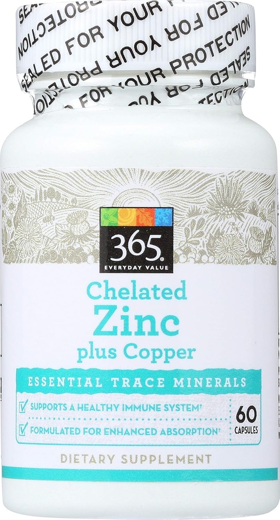 365 by Whole Foods Market, Cherid Zinc plus Copper, 60 ct