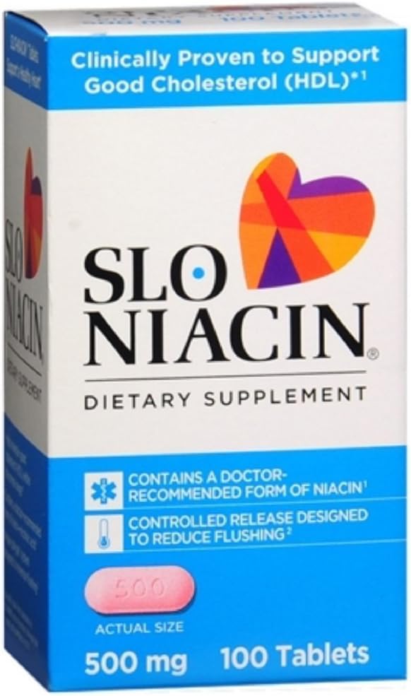 Slo- Niasin 500 mg Tablet 200 tablet