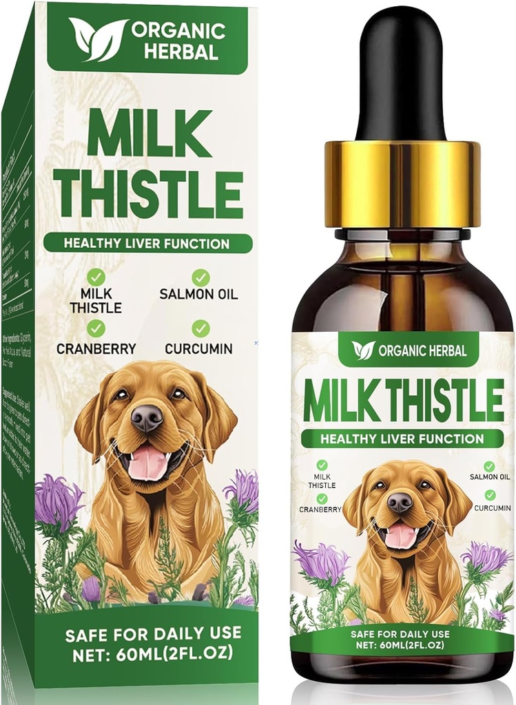 Milk Thistle for Dogs, Extra Power Milk Thistle Suplement, Support Pet Liver Health, Cleanse & Detox, Just Add to Food