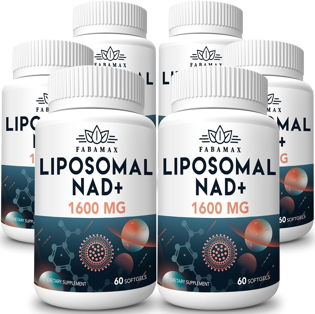 1600 mg Lipomal NAD Support, 98% Pure NAD + Superior Absorpsi, Alternatif untuk Nicotinamide Ribside atau NADH untuk Boost NAD + untuk Aging Pertahanan, Energi, Umur Panjang, 360 Softgeels