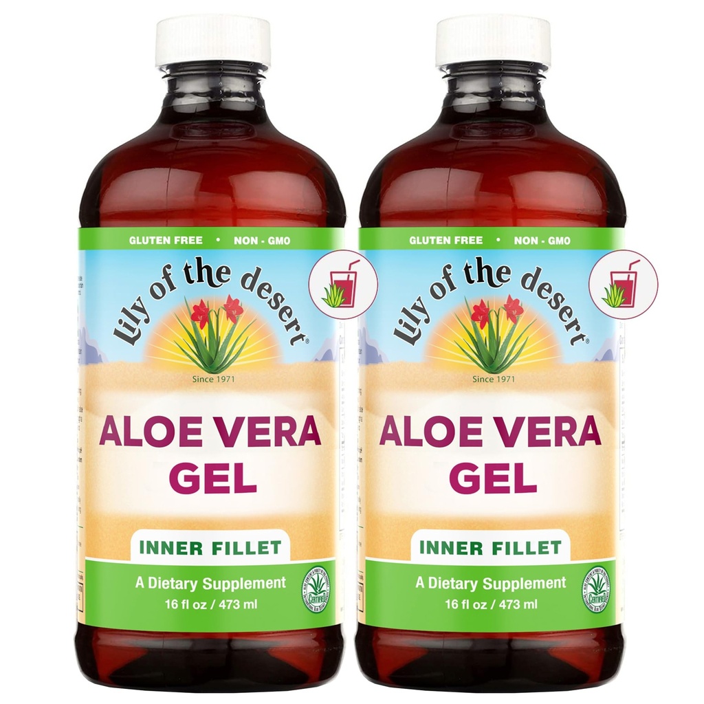 Lily dari Desert Aloe Vera Gel 16 oz (Paket 2)