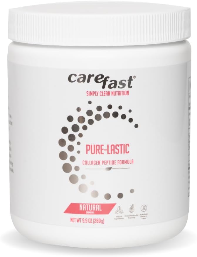 Pure- LASIC Collagen Peptides, Grass Patreised Nutroised Nutonational Drink Mix Paleo Friendly, Powder Hydrolyzed untuk Skin, Rambut dan Nail Growth Dukungan 9.9 Ounces (280 g)