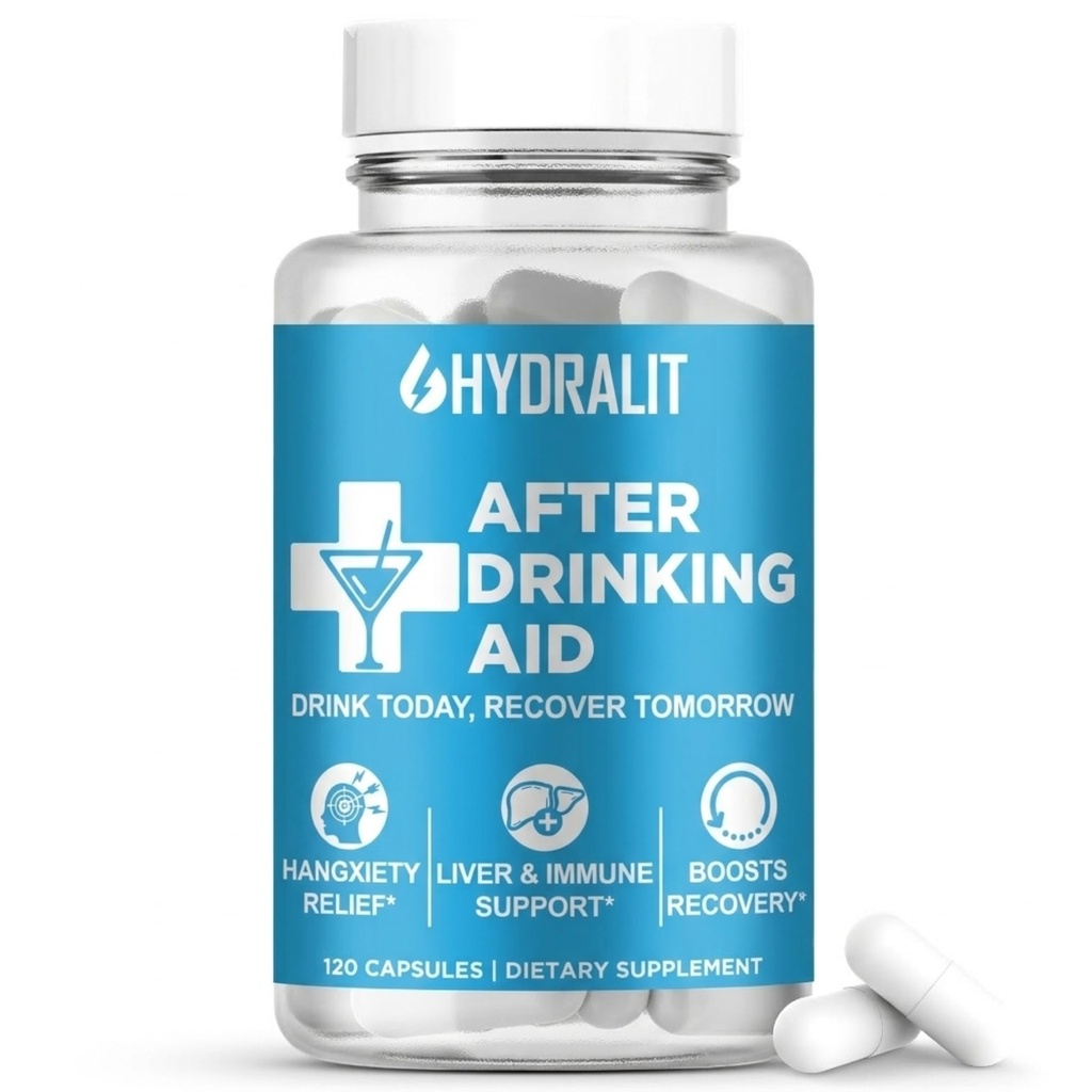 Setelah Drinking Aid Supplication Pra Game Party Pil Elektrolytes Hydration DHM Milk Thickle Thikend Pemulihan Vitamins Formula Lebih Baik Mornings HoolLiver Health Dukung 120 Capsules