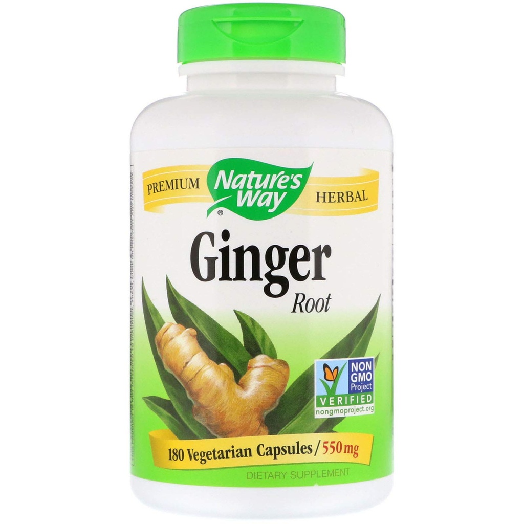 Nature 's Way Ginger Root 550 mg, Capsules 180ea