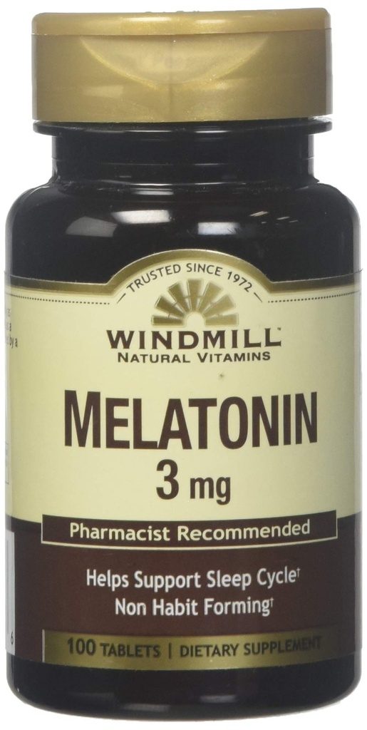 Windmill Windmill Melontonin 3 Mg Tab 100' s Windmill