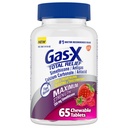 Gas-X Total Relief Chewable Tablet dengan Maximum Power Gas Relief Simeicone 250 mg dan Heartburn Relief Calcium Karbonate 750 mg, Bloating Relief, Mixed berry - 65 Count