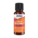 Now Foods Suplemen, Cair D-3 & MK-7 dengan 2.500 IU Vitamin D- 3 & 100 mcg Vitamin K-2 per 5 tetes, 1-Ounce