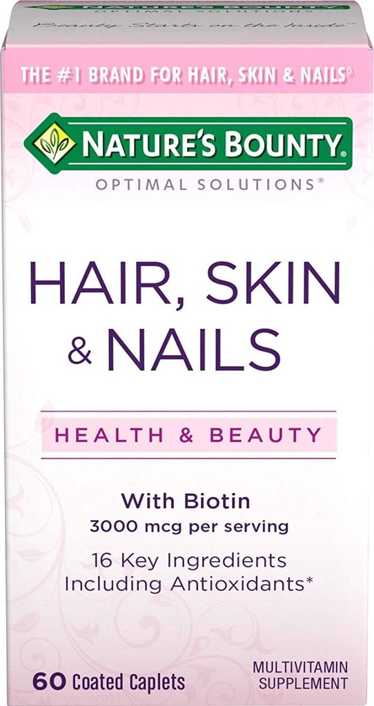 Nature 's Bounty Hair, Skin and Nails Caplets 60 ea (Paket 5)