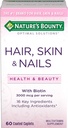 Nature 's Bounty Hair, Skin and Nails Caplets 60 ea (Paket 5)