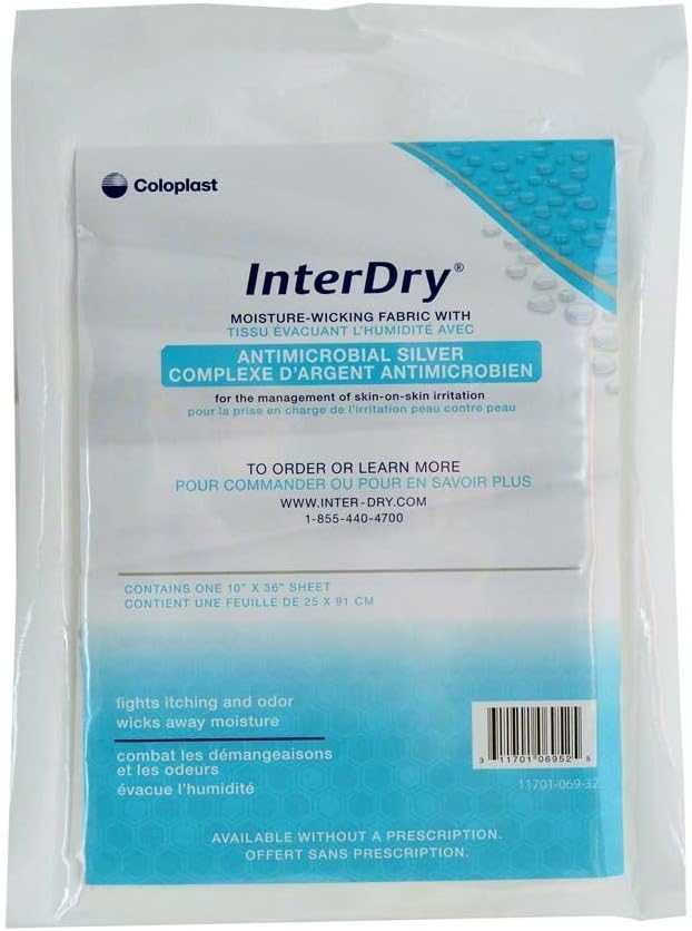 DSS Colooplast InterDry Textile dengan Antimicrobial Silver Complex 10 "x 36" (1Each)