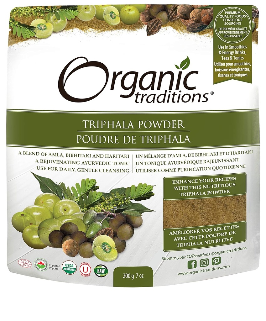 Tradisi Organik Bubuk Organik, Triphala, 7 Ounce