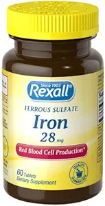 Rexall Ferrous Sulfate Iron 28 Mg-Tablet, 60 Ct