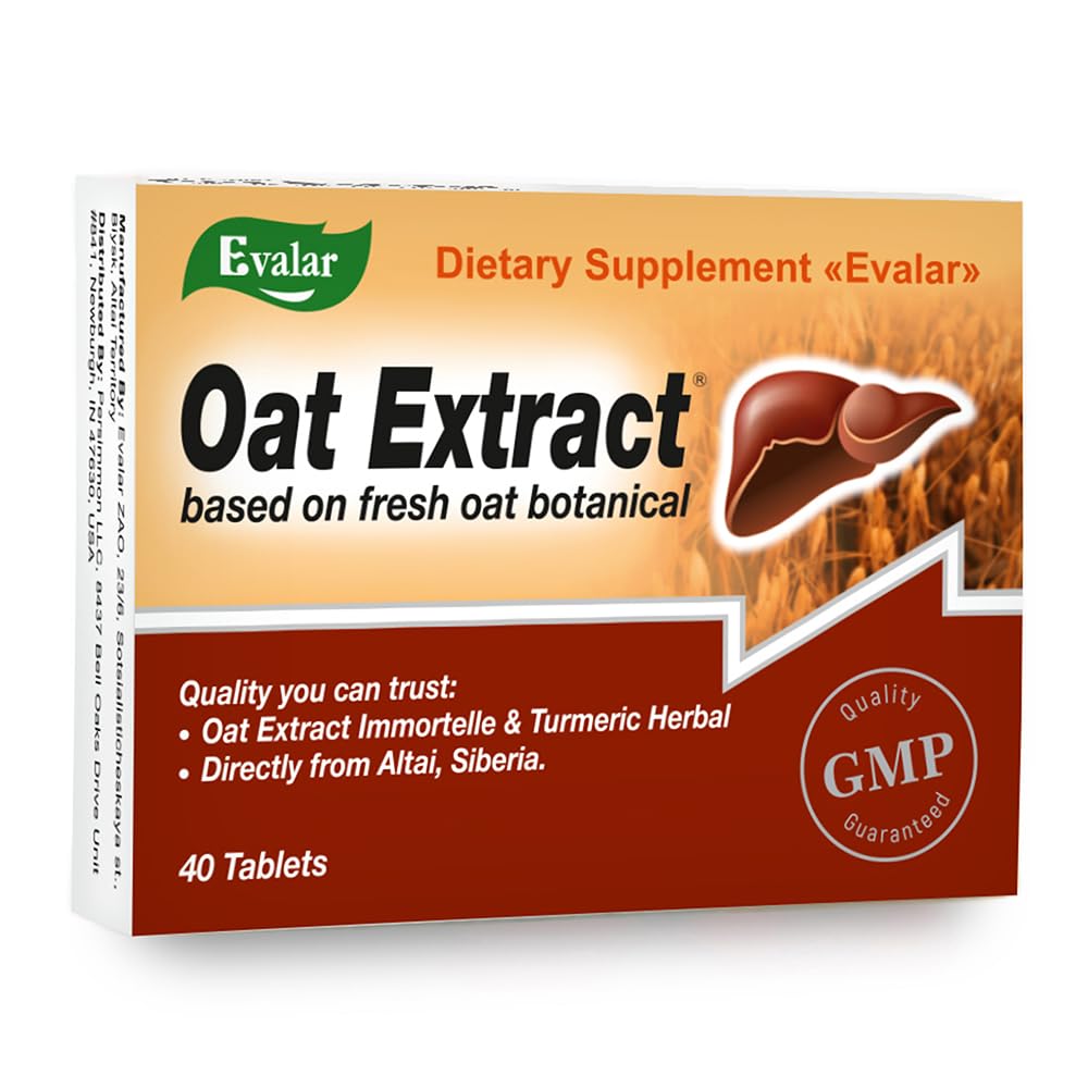 Evalar Oat Extract Immortelle Turmeric Herbs Ovesol Siberia 40 Tab