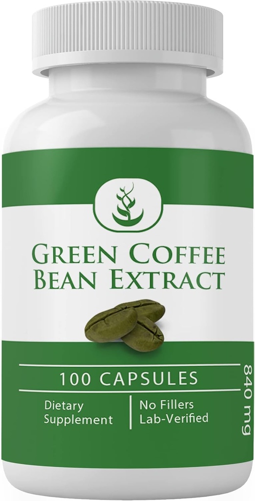 Ekstrak Green Coffee Bean PURE ORIGINAL INGREDIENTS (100 Capsules) Selalu Murni, Tidak Ada Additives Atau Fillers, Lab Verified