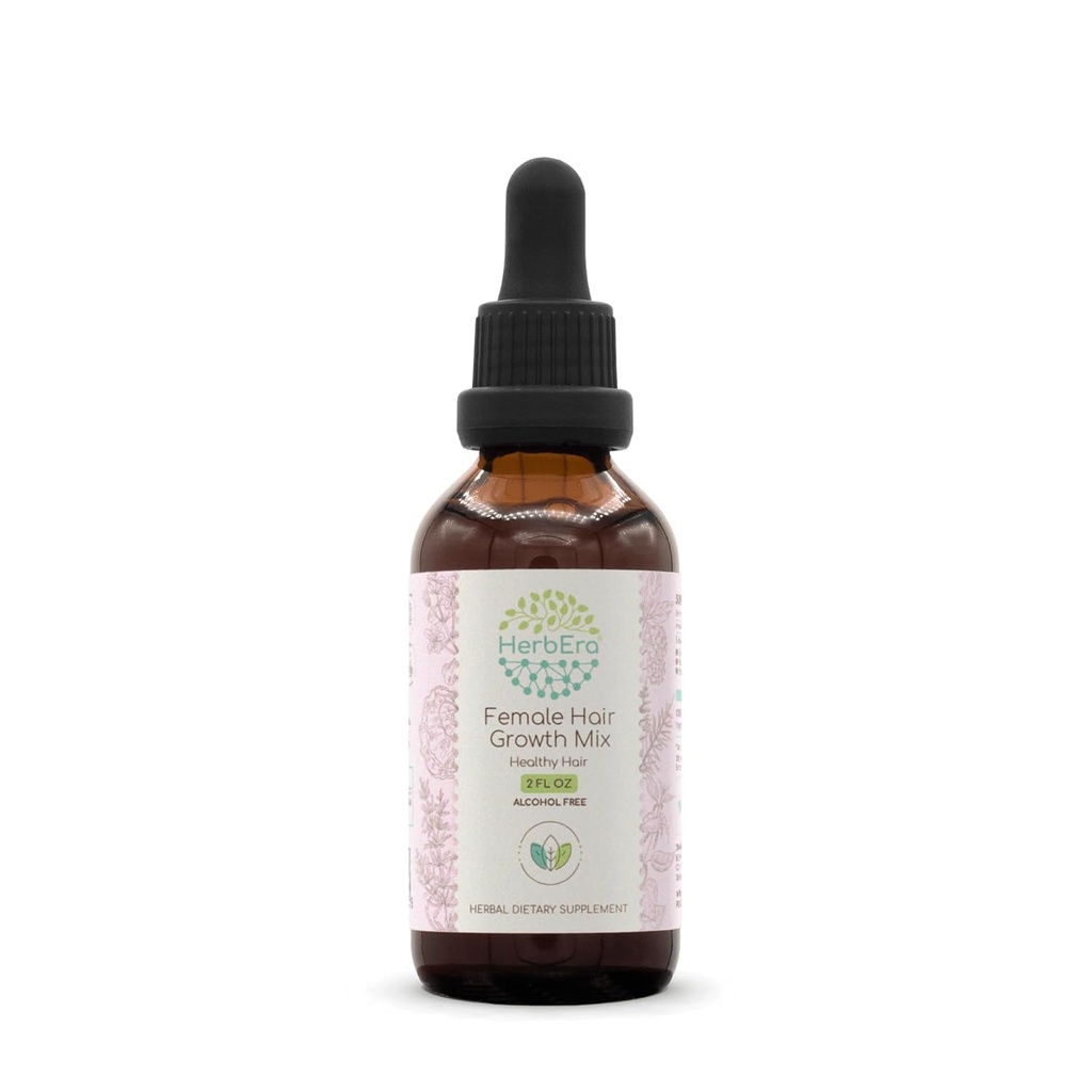 Perkembangan Rambut HerbEra Mix B60 Alcohol- Ekstraksi Bebas, Terkonsentrasi Cair Drops Rosemary Leaf, Eleuthero Root, Stinging Nettle Root, Horse Herb, Rashi Mashroom, Brahmi Herb 2 Fl Oz