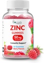 Zinc 50mg Kimmies - Vegetarian, GMO Free & Gluten Free Vitamin - Great Tasting Berry Flavor Pectin Chews - Pertumbuhan Dietary Supplemen - 60 Count [30 Doses]