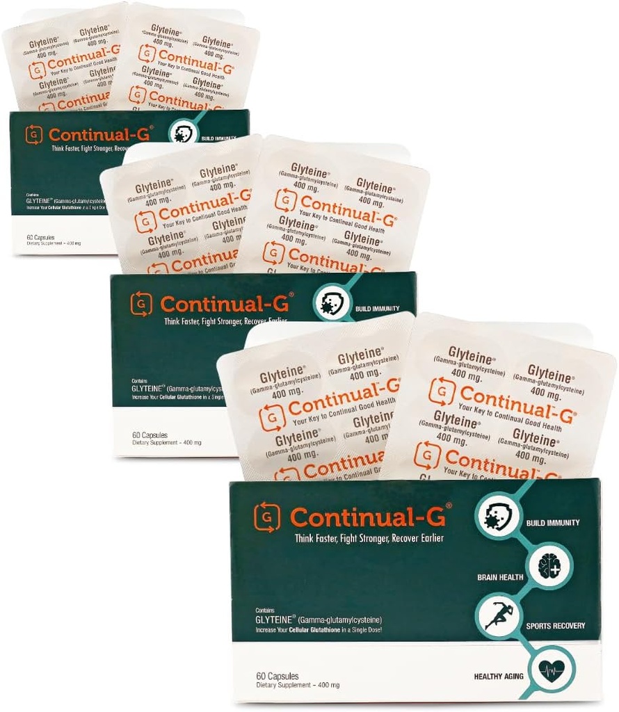 GGlyteine 400 mg Capsules 124; Cellular Enhancing Glutathione Suplemen 12.4; powerful Antioksidant Dukung: 124; 90 Pasokan Hari (180 Katup)