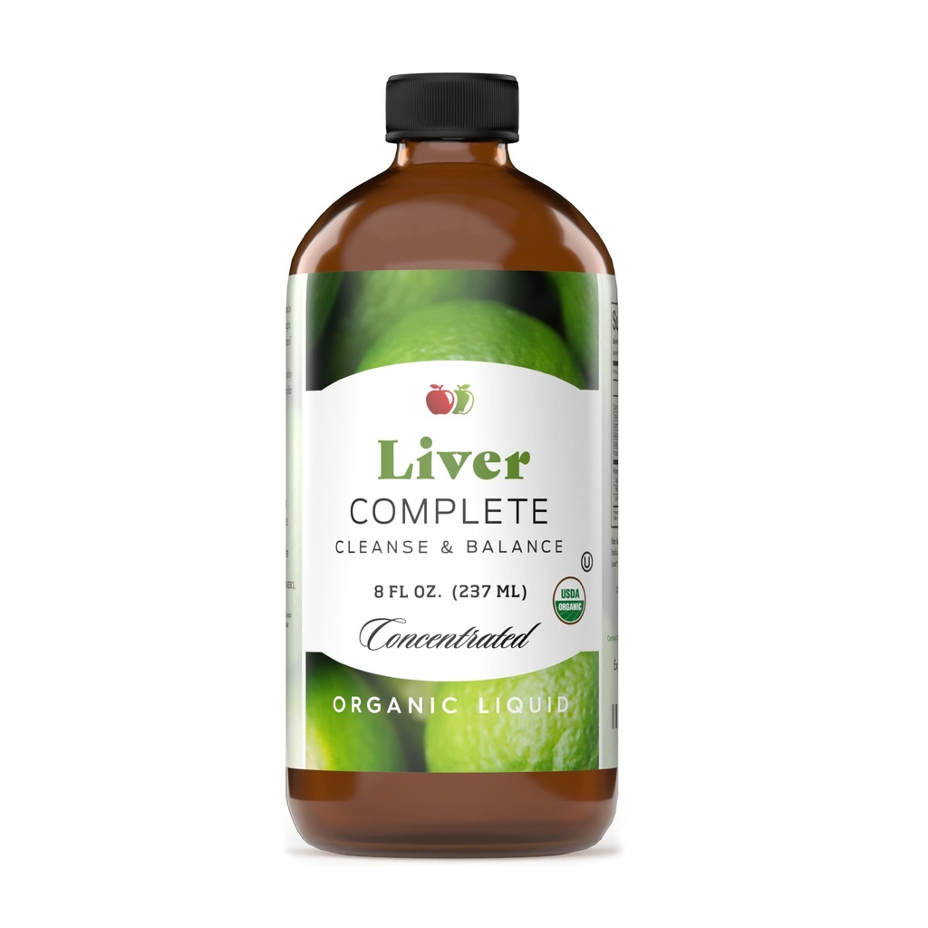 Liver Complete 8oz Organic Liquid Konsentrasi - Liver Cleanse & Digetical Bitters Tambahan Vinegar