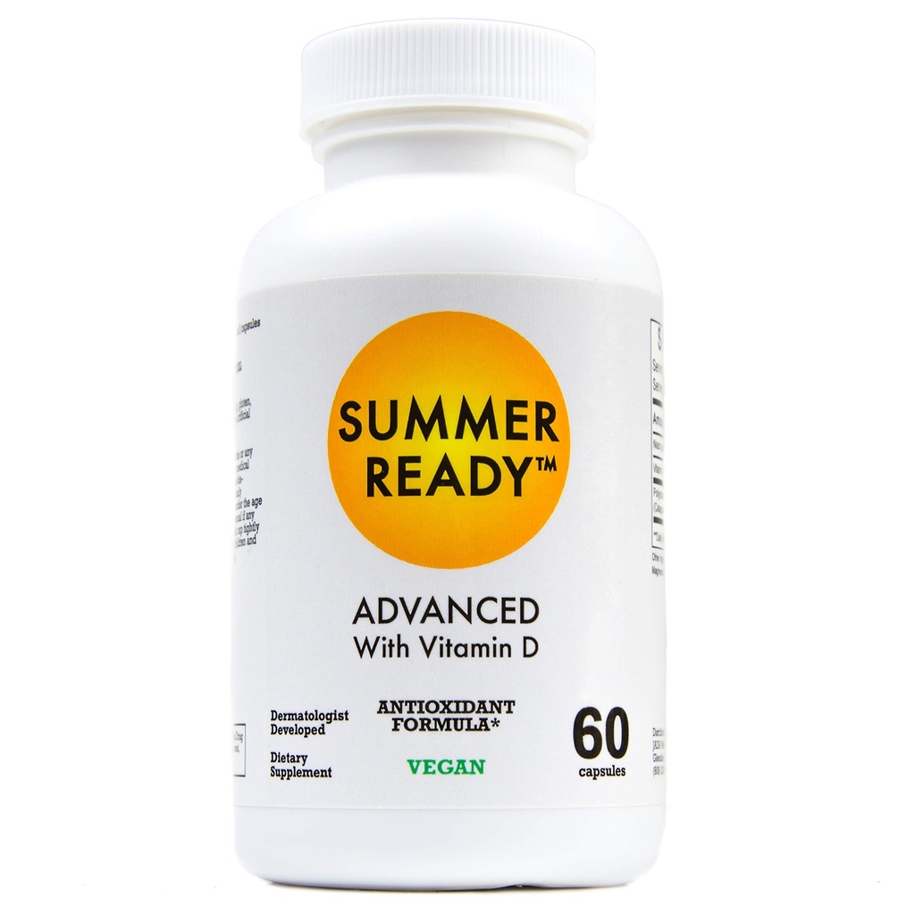 Advanced Skin Care Antioksidant Suplemen Kapsul - Vitamin D3 5000IU Plus Nicotinamide / Niacinamide / Niacin 500mg (Vitamin B3) dan Polypodium Leuchocumo (Ekstraksi Fern) 480mg