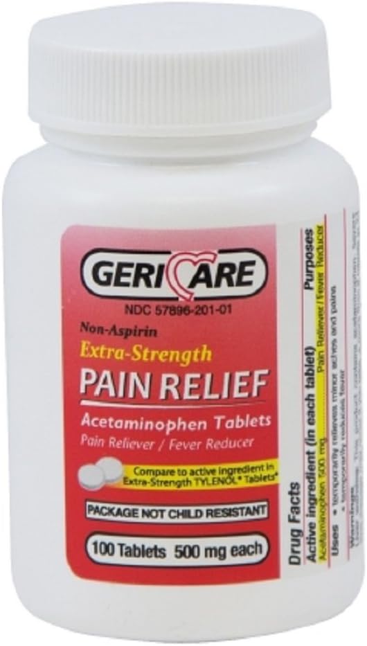 McCesson 60201- 01 Relief Pain Tablet 500 mg Kekuatan - 12 Botol