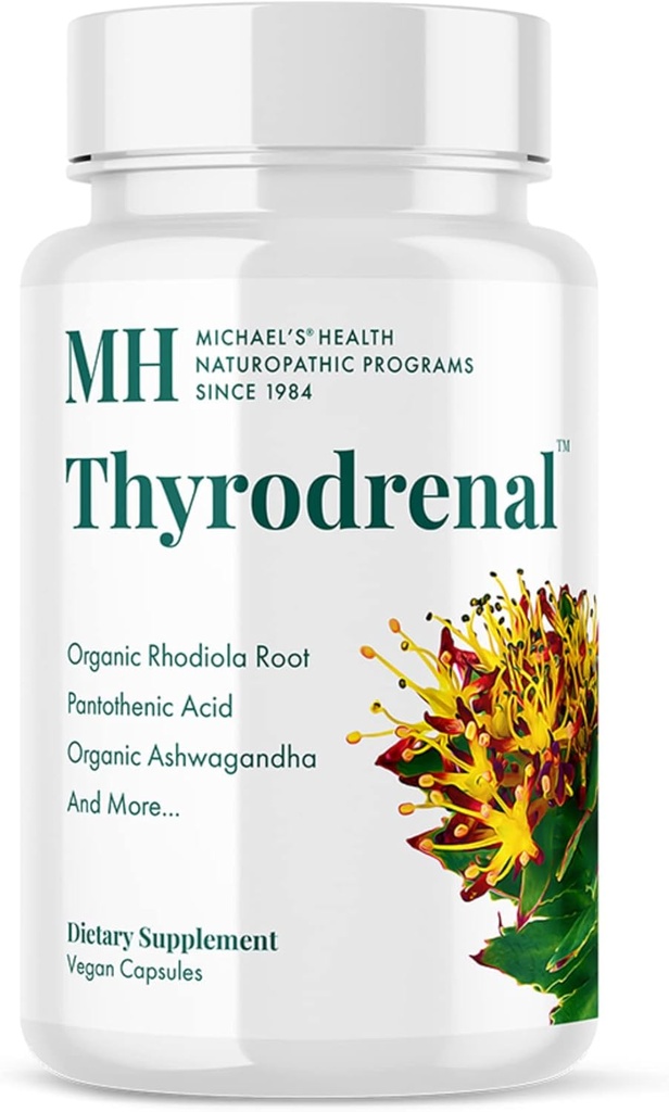 Program Kesehatan Michael Naturopatik Thyrobrial - 120 Vegan Capsules - Mendukung Kesehatan & Adrenal - dengan Vitamin C - 60 Servis