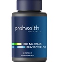 ProHealth Resveratrol 1000mg 124; Pure Transform-Resveratrol 124; Plus Quercetin, Red Wine & Green Tea Extract 124; Clinically Studied untuk mendukung Kesehatan Cellular, Memori, Penuaan Berat 124; 60 Capsules