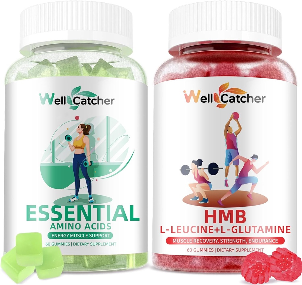 HMB dan Leucine Gummies dengan Estial Amino Acids Gummies untuk Pertumbuhan Otot, Dukungan Energi