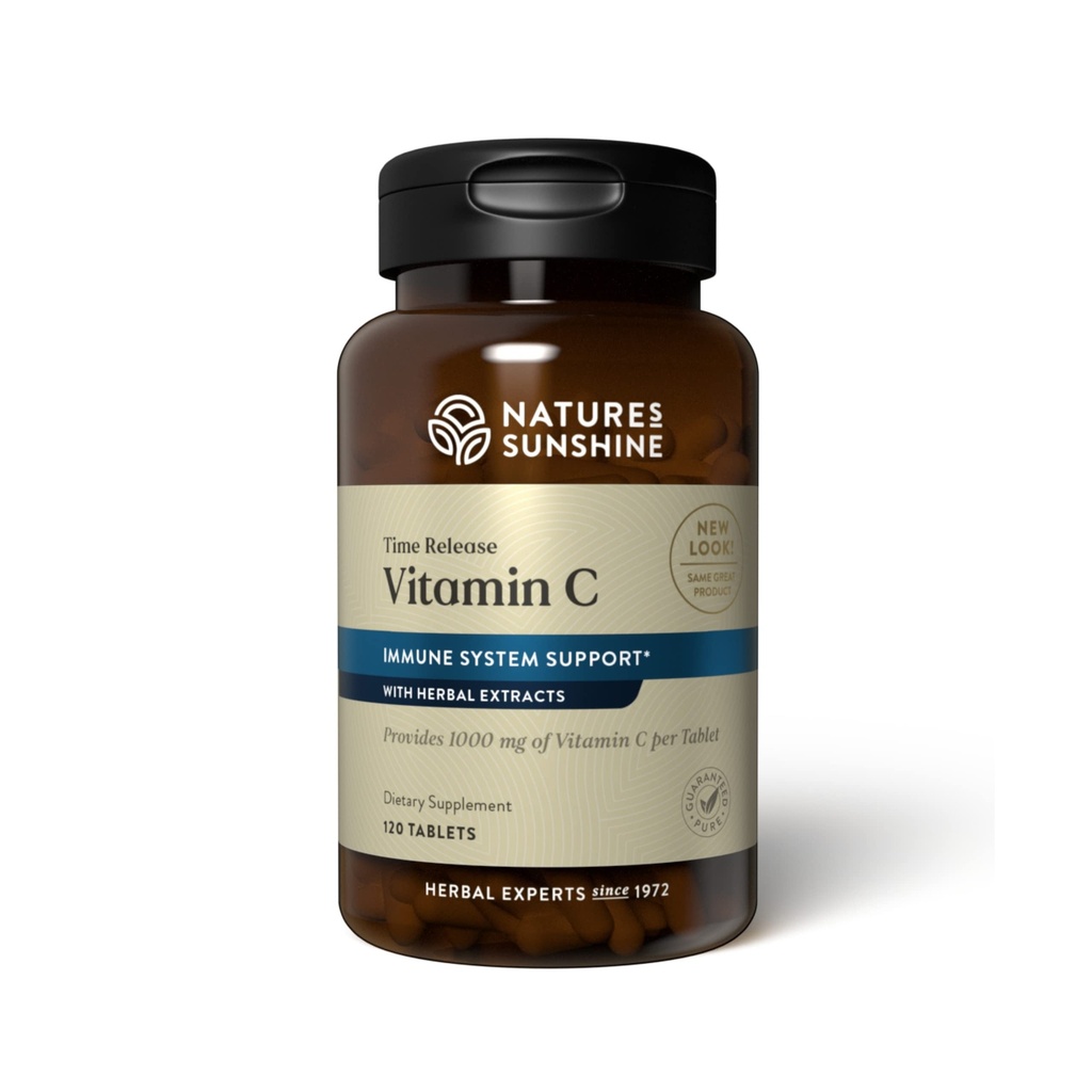Natuture Sunshine Vitamin C Time Rilis, 1000 mg, 120 Tablet 126; Menyediakan Sistem Immune dan Quench Free Radikal Berbahaya