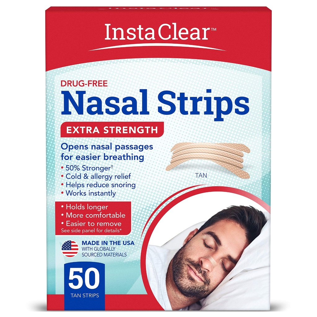 Lampiran Nasal yang luar biasa, Tan 50 ct 124; Bekerja terus-menerus, Bernafas Lebih Baik, Bantuan Konsumsi Nasal, Menghentikan Penyelundupan, Dingin & Alergi, Kekuatan Tambahan Tan