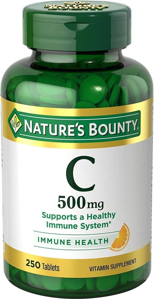 Nature 's Bounty Pure Vitamin C 500 mg Tablet 250 (Paket 9)