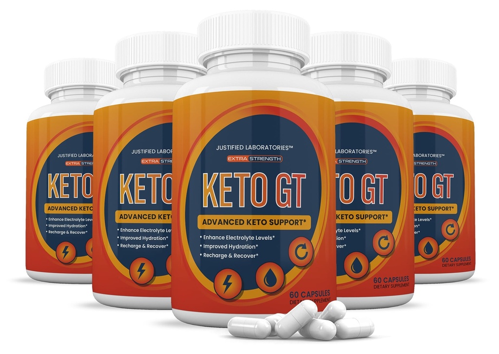 (5 Paket) Keto GT Keto Pil 1275MG Baru & Improved Formula Berisi Apel Cider Extra Virgin Powder Minyak Daun Teh Hijau 300 Capsules