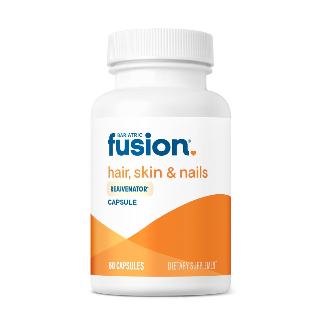 Fusion Bariatrik Satu per hari Rambut Bariatric Skin dan Nails Vitamin Rejuvenos untuk Perempuan 124; Vegan Rambut Perkembangan Vitamin dengan Biotin, Vitamin B12, dan B1 124; Mudah untuk Swallow 124; 60 Capsules