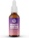 Beauty Bestie Vegan Liquid Drops, Biotin, Vitamin C, Hyaluronic Acid, Multi- Benefit Vitamins Blend untuk menyokong Rambut sehat, Skin & Nails Growth, Sugar Free 1 fli oz.